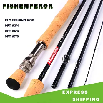 

Ultra Light Portable 9ft Japan Toray Vara de pesca fibra de Carbono Fiber Fly Fishing Rod 2.7M 4 Sections Hard Fishing Pole Rod