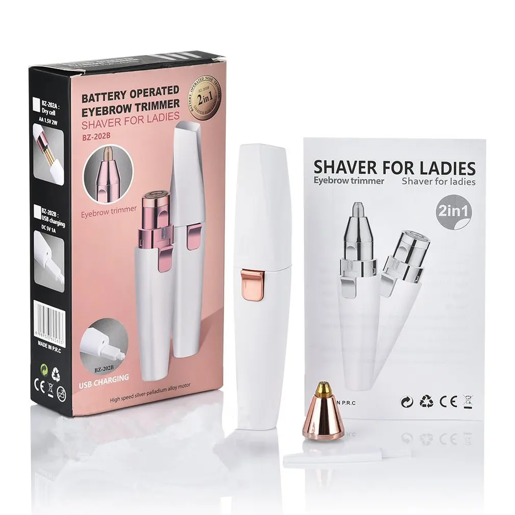 

Two-in-one Small-scale Electric Shaving Eyebrow Trimmer Washing Convenient Facial Shaver Mini Depilator