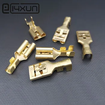 

10Pcs 9.6mm Female Crimp Terminal 9.5 High Current Car Automotive Connector Spade Terminals for 2-4mm2 Cable