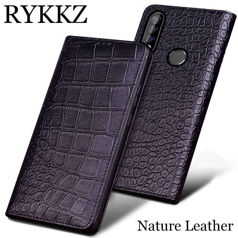 Чехол из натуральной кожи RYKKZ для OUKITEL C17 Pro Ультра Тонкий флип чехол ручной работы
