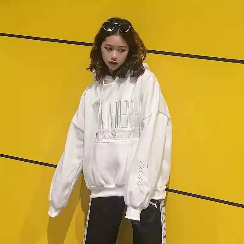 Joinyouth Harajuku корейские толстовки осень зима теплые пуловеры Свободные Твердые письмо карман ropa mujer полный модный свитер 110