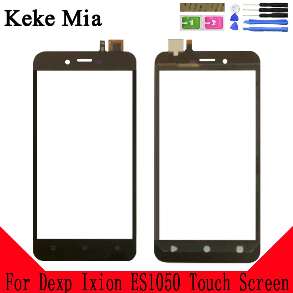Keke Миа 5," мобильный сенсорный экран для Dexp Ixion ES1050 сенсорный экран дигитайзер Сенсорная панель объектив стекло черный цвет с лентой