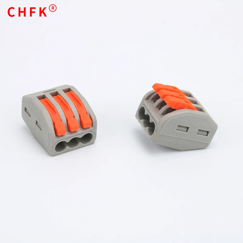 100 шт./лот PCT-213 (fanke 222-413) 3-контактный универсальный компактный соединитель для
