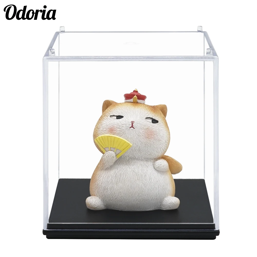 Odoria 7 см куб акриловый витрина Perspex коробка Пылезащитная для экшн фигурки Куклы