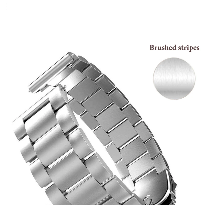 18мм 20мм 22мм Ремешок для часов из нержавеющей стали Для AMAZFIT Pace/ Amazfit Stratos Pace 2 / 2s / Умные часы GTR / GTS Amazfit Ссылка браслет для замены ремня Gear S2 для мужских женских часов