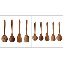 Деревянные кухонные принадлежности, деревянные ложки для приготовления пищи, деревянные ложки для антипригарного H7EA