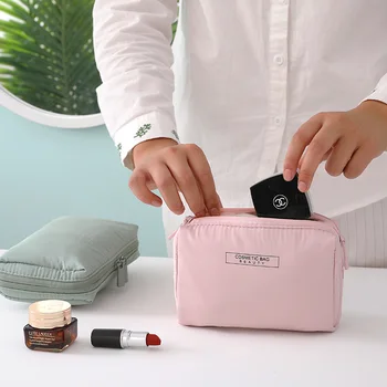 

Multifunctional Girls Cosmetic Bag Portable Storage Bag Wash Bags Bathroom Travel Makeup Storage Simple Design