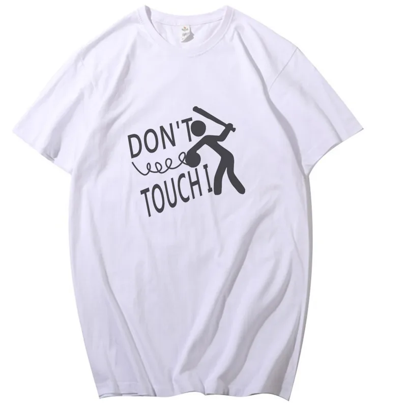 

Men Motion T-Shirts Don't touch Mathematical Funny Round Neck Short Sleeve Tops Pure Cotton Tees Funny Humor Neutral T Shirt