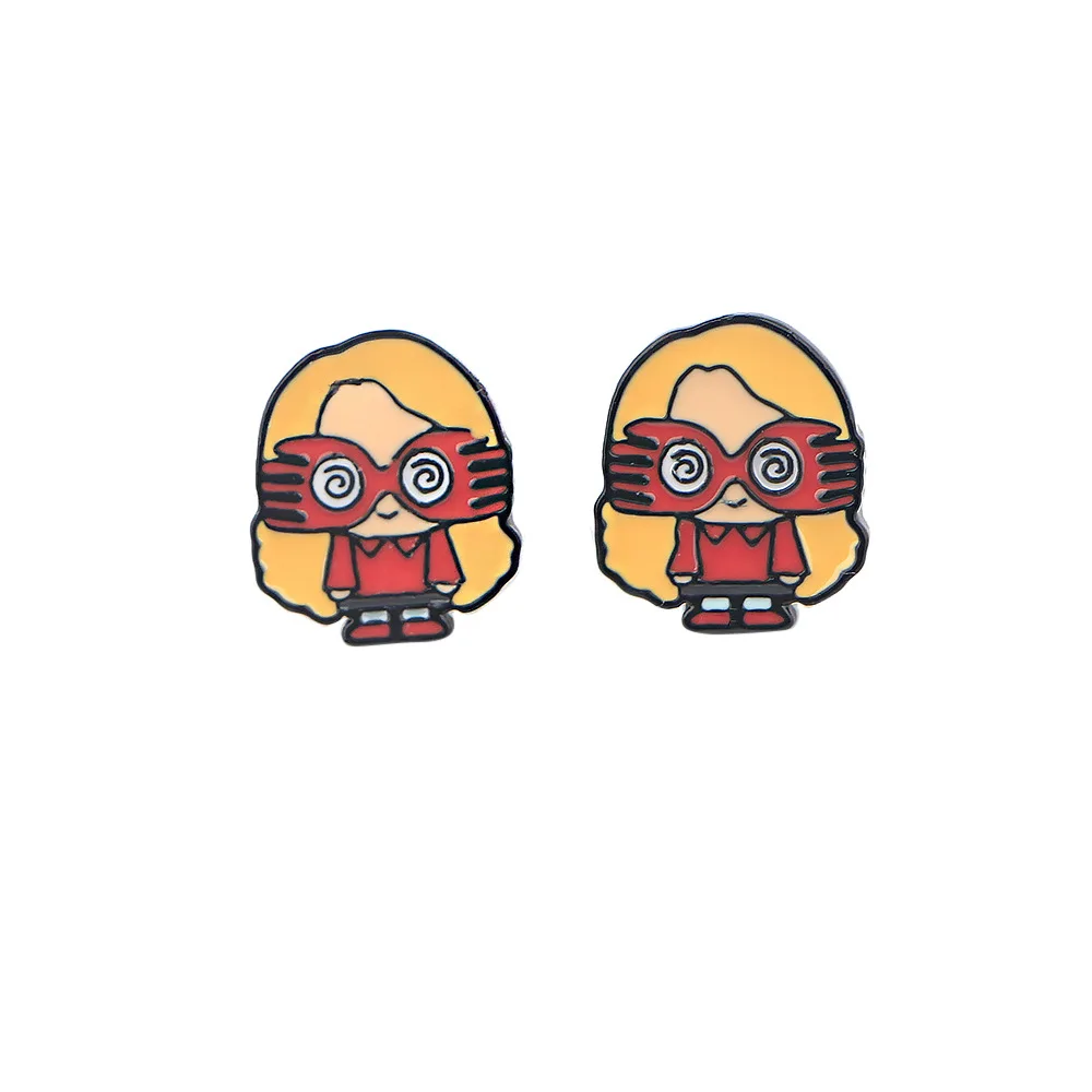 1Pairs Cute Magic Harri Stud Earrings Fashion Cute Cartoon Earrings for Women Girls Kids Ear Jewelry Gift Trend Kid Toys