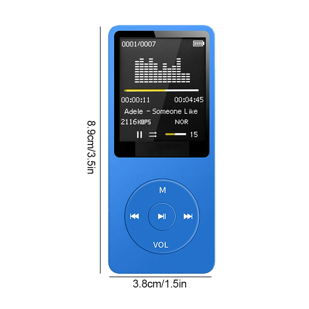 Portable Mini USB Flash LCD Digital MP3 Player Support Flash 64GB TF Card Slot Music Player FM Radio with earphone 
