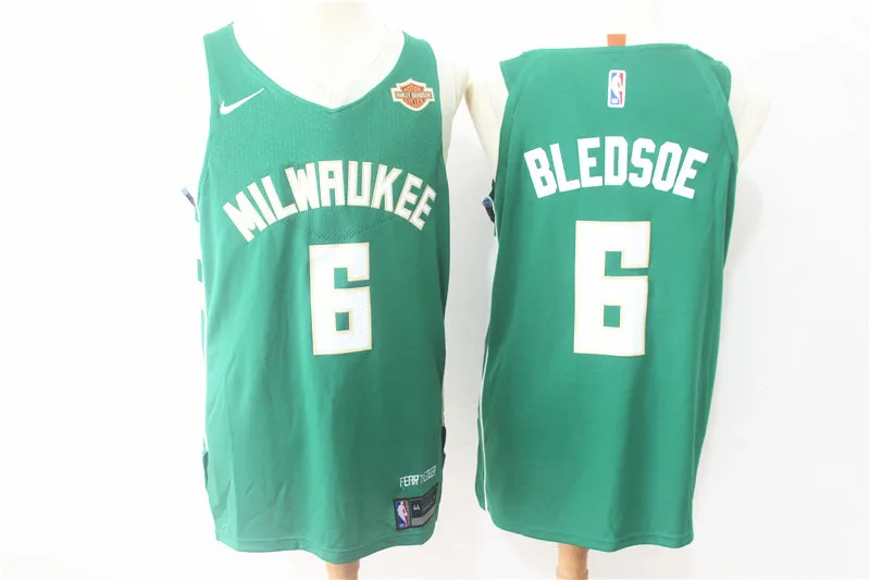 Сшитые баскетбольные майки Milwaukee Giannis Antetokounmpo Eric Bledsoe, camiseta maillot - Цвет: AS PICTURE