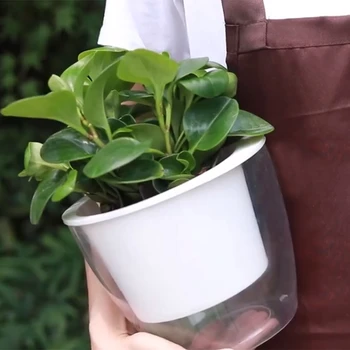 

S/M/L Flower Plant Pot Garden Wall Mounted Hanging Planter Basket Self-Watering