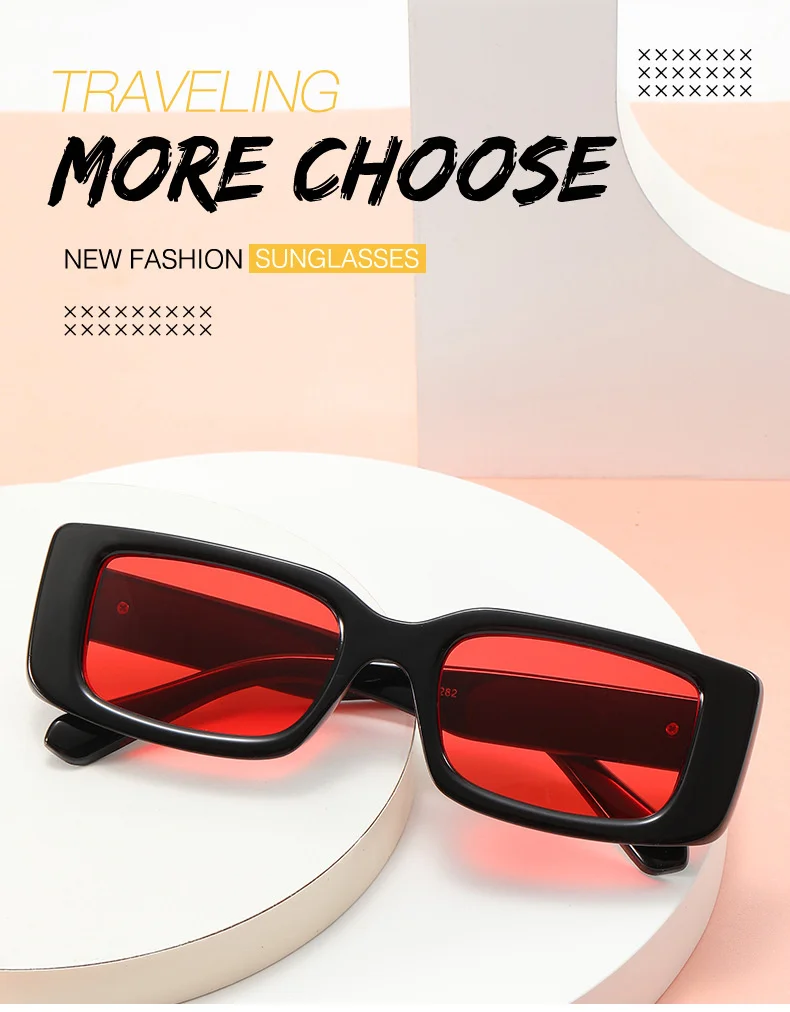 LONSY Vintage Square Sunglasses Women Luxury Brand Retro Small Rectangle Black Sun Glasses Shades Female Goggle Oculos UV400 white sunglasses women