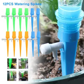

12 PCS Auto Drip Irrigation Watering System Watering Spike Garden Plants Flower Watering Kits Household Automatic Waterers