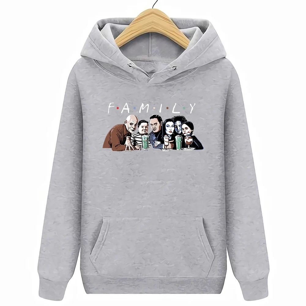 Серый Забавные друзья пародия Addams семья среда Gomez Pugsley черные толстовки New Новинка - Цвет: Серый