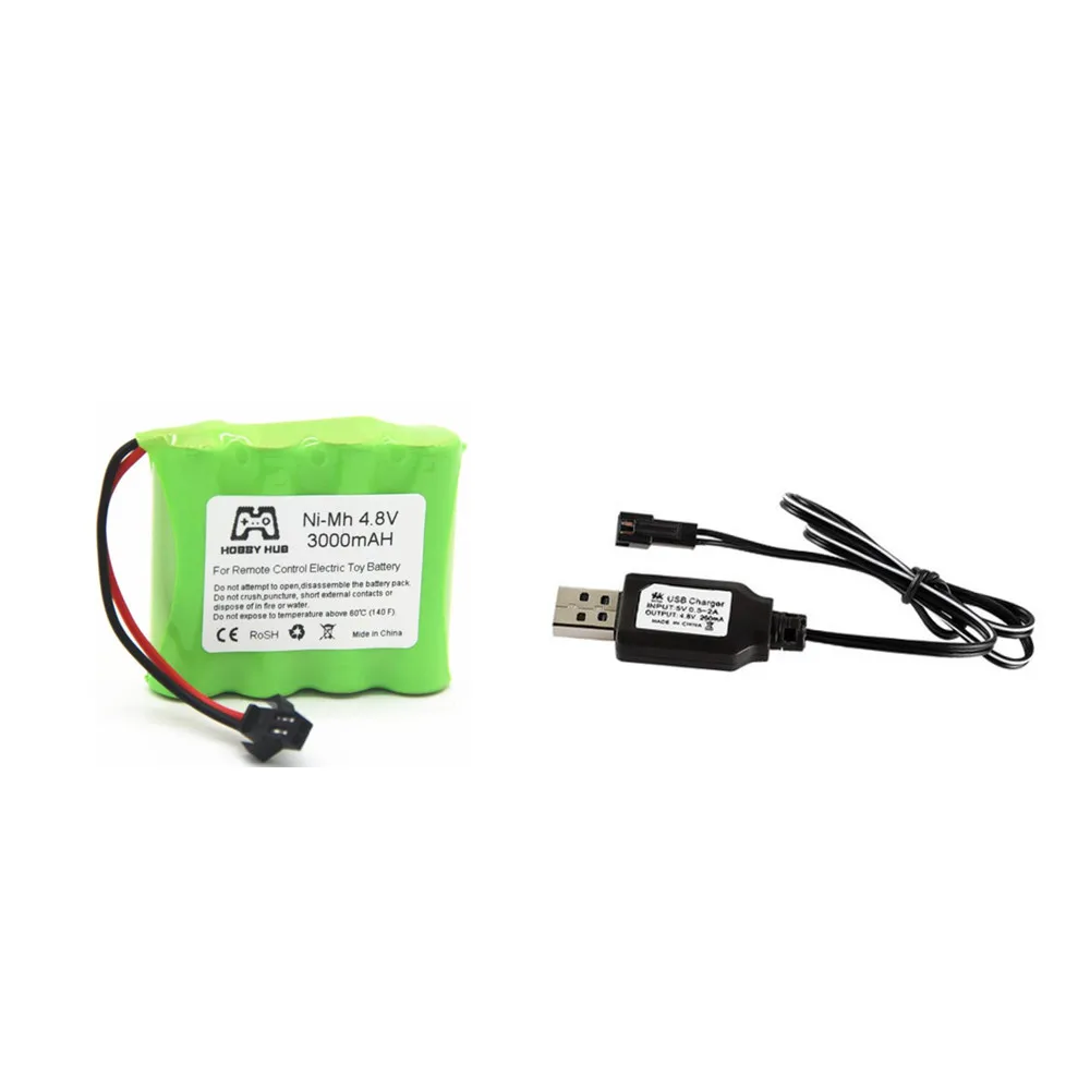 4,8 v 3000mah NiMH Ni-MH аккумулятор с зарядным устройством для радиоуправляемых игрушек, автомобилей, танков, роботов, лодок, пистолетов Ni-MH AA 4,8 v перезаряжаемый аккумулятор