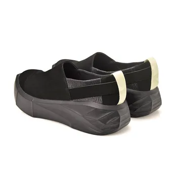 

2020 Fashion Mens Thick Platform Creeper Top Brand Genuine Leather Slip On Loafers Man Footwear Euro Retro Hombre Casual Shoes
