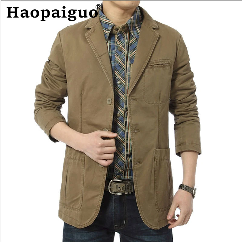 

M-4XL Large Size Cotton Fashion Black Casual Loose Mens Jacket Blazer Bomber Jacket Mens and Coats Outwear Suit Jackets Men
