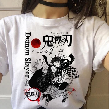 

Ladies wear short sleeves in summer Japanese Anime Demon Slayer T Shirt Graphic Top Tees Streetwear Punk T-shirt women clothes