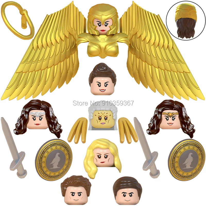 Single Sell WM6100 Super Hero Movie Series Golden 1984 Figures Head Accessories MOC Bricks Building Blocks For Children | Игрушки и