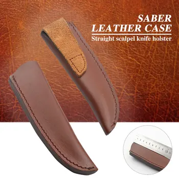 

Knife Sleeve Durable Portable Leather Brown Hunting Sheath Cover Case Knife Pocket Bags Tactical Outdoor Tool Leather Sheath