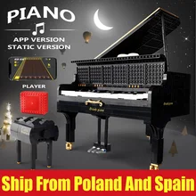 XQ – blocs de construction en briques compatibles avec l'application MOC, Grand piano avec moteur Keizer, modèle éducatif, cadeaux d'anniversaire pour enfants, 16561