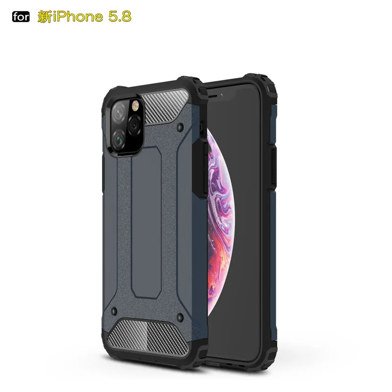 50 шт. бронированные Чехлы для Apple iPhone 11 Pro XS Max XR X 8 Plus 7 7S 6 6S SE 5 5S противоударный чехол-гибрид для телефона двухслойный чехол