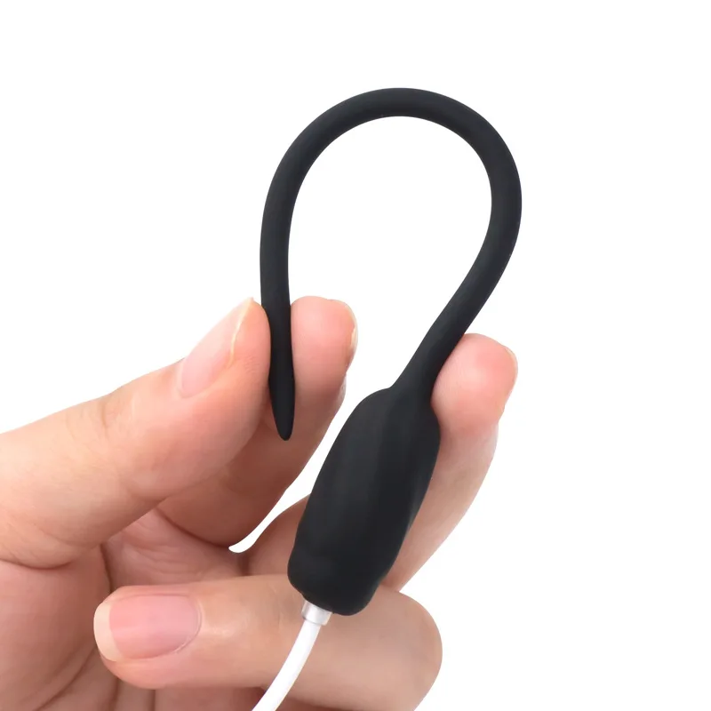 Urethral Vibrator 20 Speeds Male Masturbator Sex Toys Silicone Vibrating Penis Plug Urethral Sounds Dilators For Men Erotic Toys For Urethral Dilator Silicone Urethral Dilator