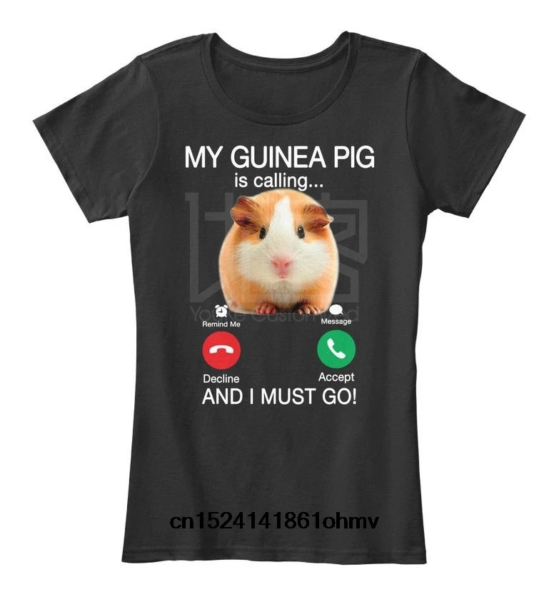 

Custom Tee Shirts Online Short Sleeve Zomer O-Neck Mens My Love - Guinea Pig Is Calling... And I Must Go! T Shirts Style Natural