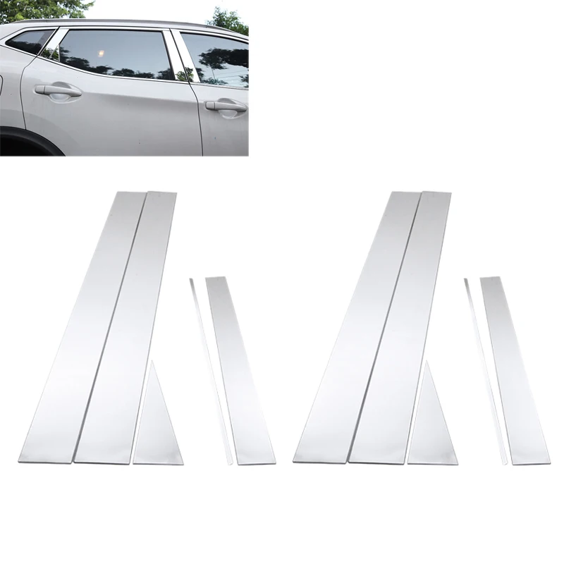 

10Pcs Car Pillar Sticker Car Window Pillar Back Cover Trim for Nissan Qashqai J11 2014 2015 2016 2017 2018