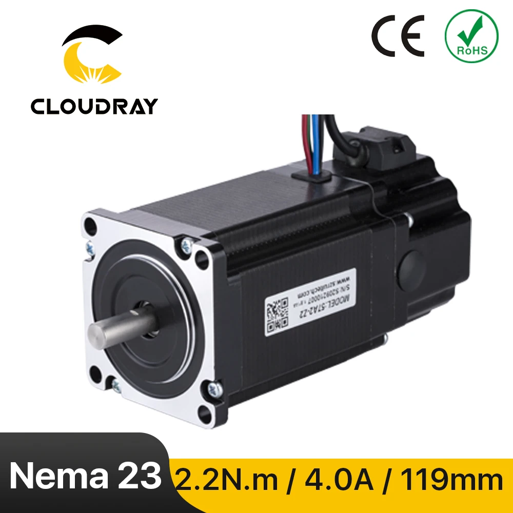 Motor de Passo Nema 23 com Freio 4-lead para Impressora 3d Laser Cnc Espuma de Moagem Corte de Plasma 57 mm 220ncm 4a Phase