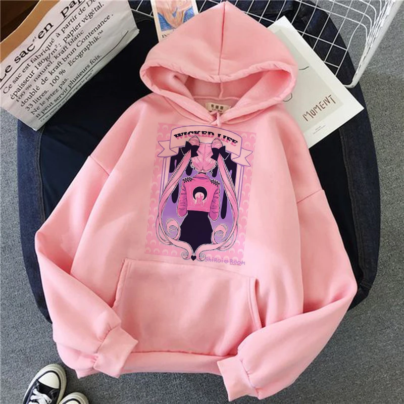 sailor moon women hoodie kawaii funny ulzzang Sweatshirt harajuku korean style Graphic female clothes Hoodies fashion grunge - Цвет: 4801