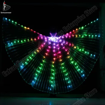 

LED Wing Isis lamp Props 360 Degrees Angle Adults Led Isis With Adjustable Wings Butterfly Multicolor Performance Accessories