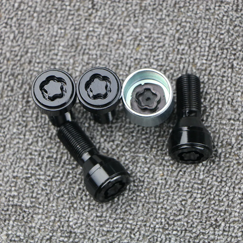 M14x1.25 Tire Screw Bolts Wheel Bolt Lock Key For BMW X3 X5 X6 5 7 Series F20 F30 F10 G30 2010-