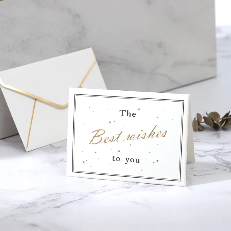 

50pcs Kraft Handmade Message Card Colorful Paper Craft Gift Card Best Wish Flower Wedding Favor Party Supply