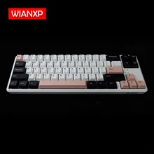Cherry Profile-Teclado mecánico PBT de doble disparo, tecla de tema de color blanco y rosa, 108 teclas, reemplazo de la tapa de la tecla