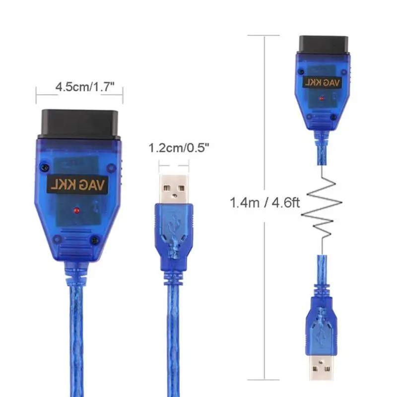 Автомобильный OBD2 USB VAG-COM KKL 409,1 интерфейсный кабель автомобильный диагностический сканер инструмент сканирования интерфейсный кабель для VW Audi Seat