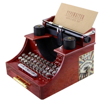 

Office Home Retro Style Music Box Classical Gifts Birthday Clockwork Mechanism Toy Decoration Typewriter Pattern Exquisite Kids