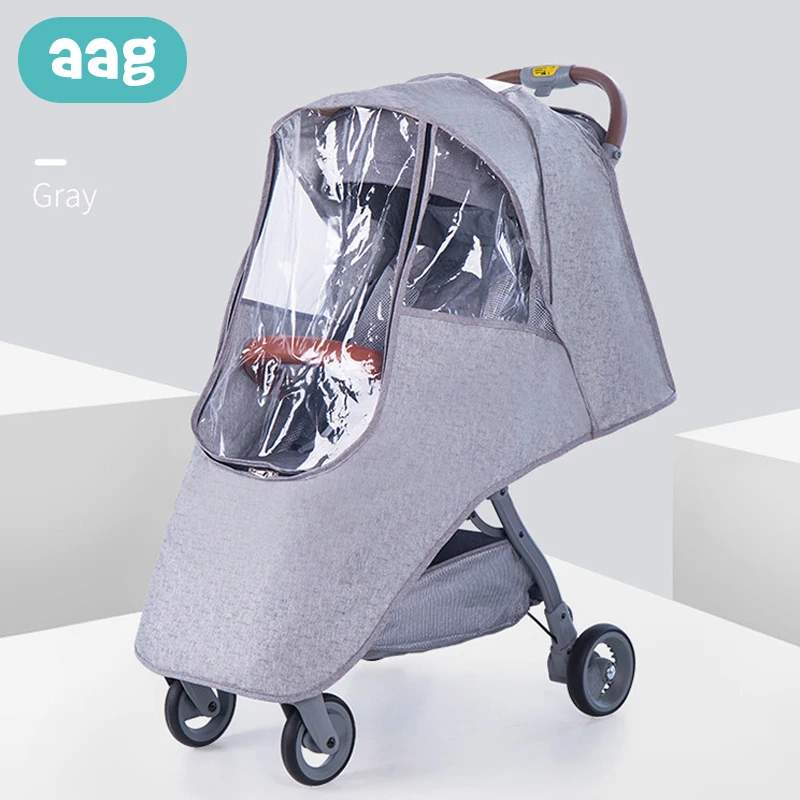 

AAG Baby Stroller Accessories Waterproof Rain Cover EVA Windproof Warm Pram Raincover Baby Stroller Raincoat Cart Window Canopy