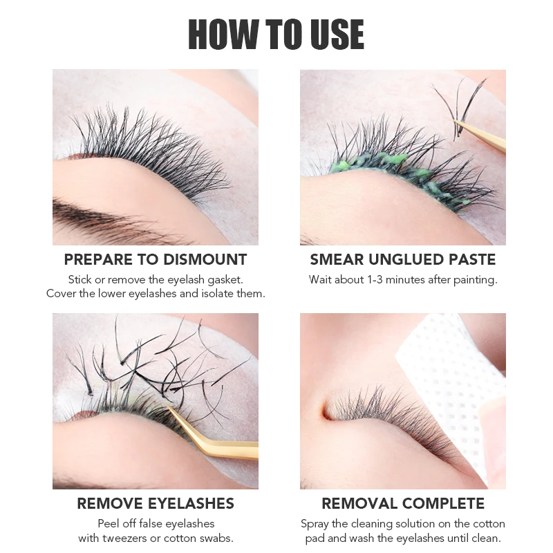 NATUHANA 10g/15g Grafting Eyelash Extension Glue Cream Remover Non-irritating Plant Lashes Gel Remover Adhesive for Makeup Tools 5