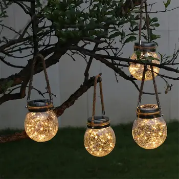 

LED String Light Solar Powered For Mason Jar Lid Insert Color Changing outdoor Garden Waterproof Christmas Decorations Lighting