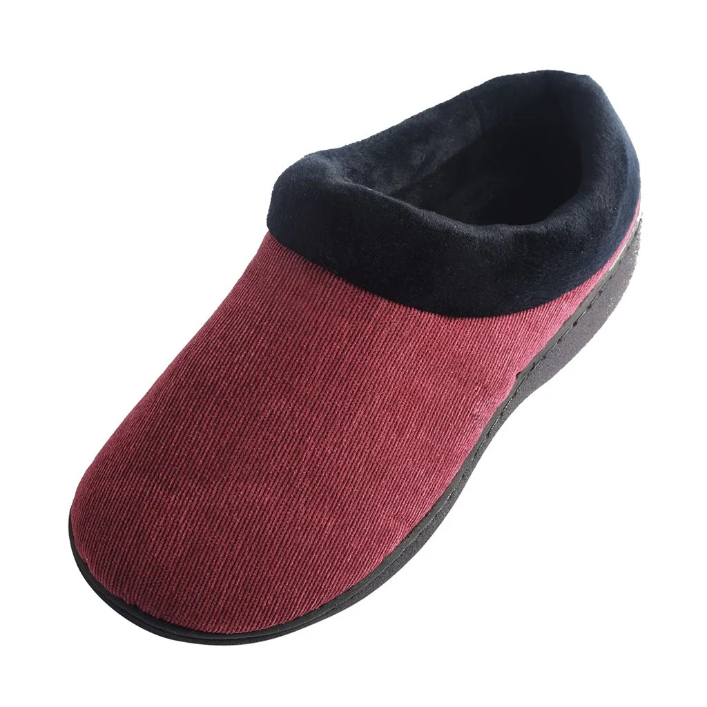 

SAGACE Slippers Women Memory Foam Warm Artificial Short Plush Round Head Low Slope With Slip-On Large Size Winter Slippers Women