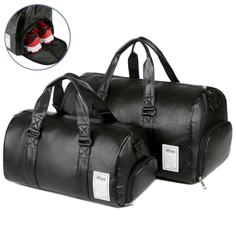 Gym Bag Leather Sports Bags Men For Shoes Training Fitness Yoga Travel