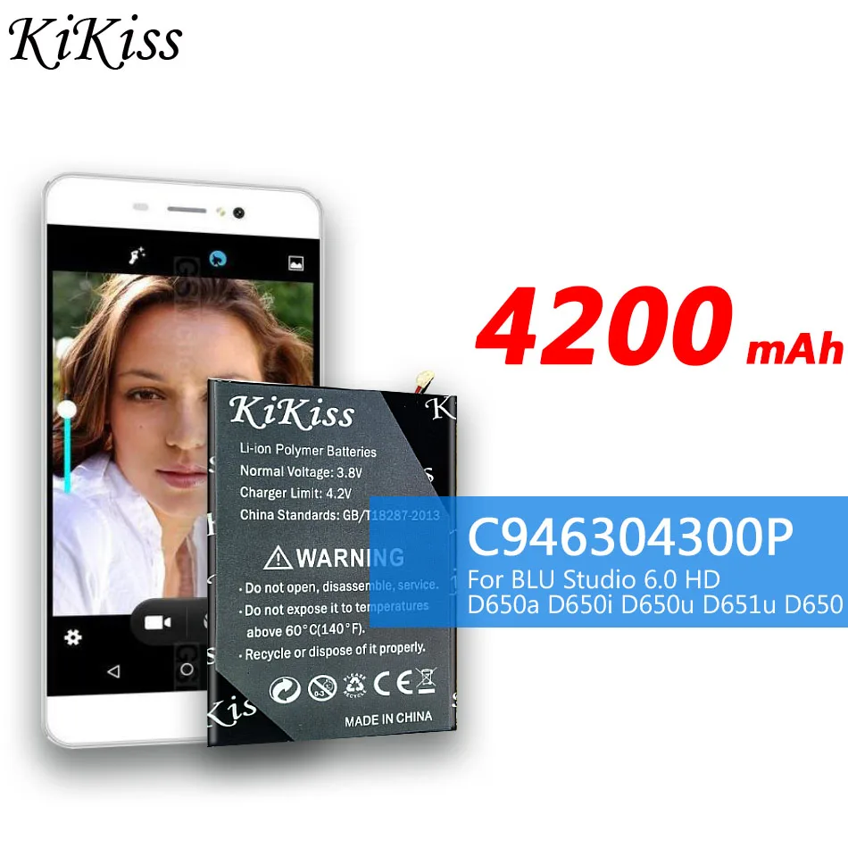 Мощный аккумулятор C946304300P 4200 мАч для BLU Studio 6 0 HD D650a D650i D650u D651u D650 Бесплатный трек
