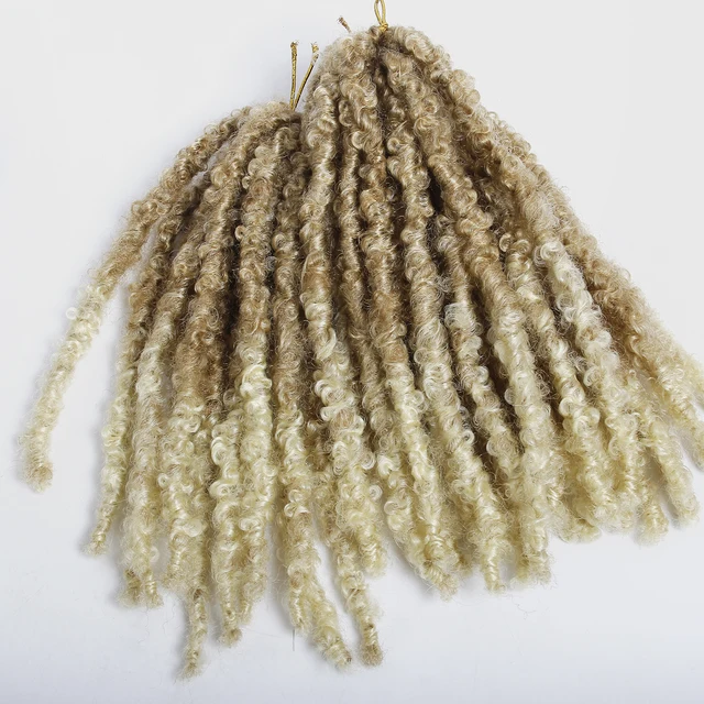 YxCheris Butterfly Locs Synthetic Crochet Hair Soft Faux Locs For Braids Natural Pre-Looped Hair Crochet Braids Hair Extensions 27/613