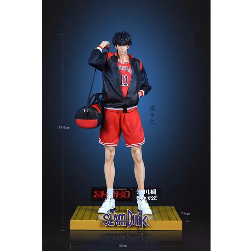 

33CM Anime Statue SLAM DUNK Rukawa Kaede Full-Length Portrait Art Craft GK Action Figure Collectible Model Toy A127