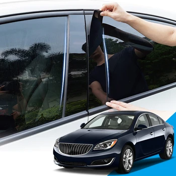 

6pcs Car Styling PVC Car Window Pillar Trim Sticker Middle BC Column Stickers External Car Accessories For Buick Regal 2017-2020