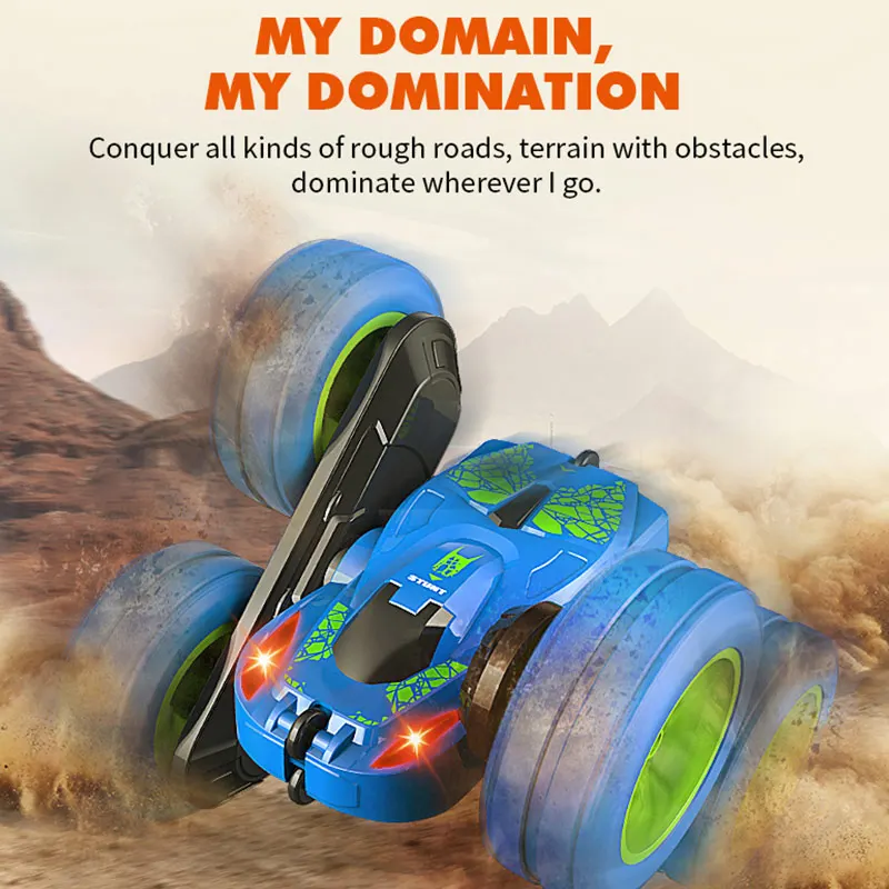 Новая двухсторонняя 360 градусов вращающаяся RC трюковая машина 2,4 Ghz внедорожная игрушка для детей