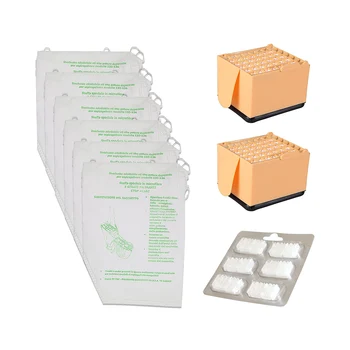 

6 Pieces Bags For Vorwerk Vacuum Cleaner + 2 Hygienic Microfilters+ Profumin, Accessories Kit For Vorwerk Kobold VK135 VK136