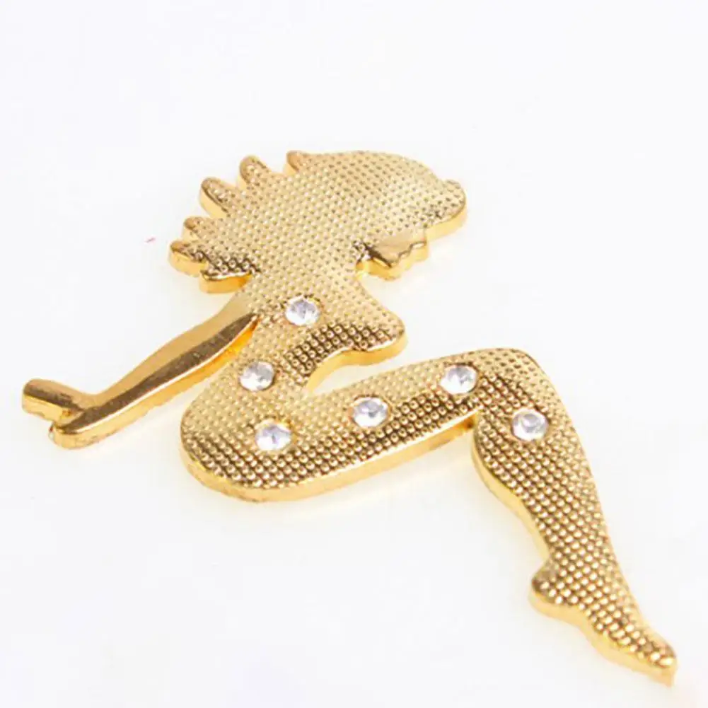 

1 Pair Car Styling Woman Car Sticker 3D Diamond Beautiful Woman Car Body Sticker Racing Decal Metal Stylish Style